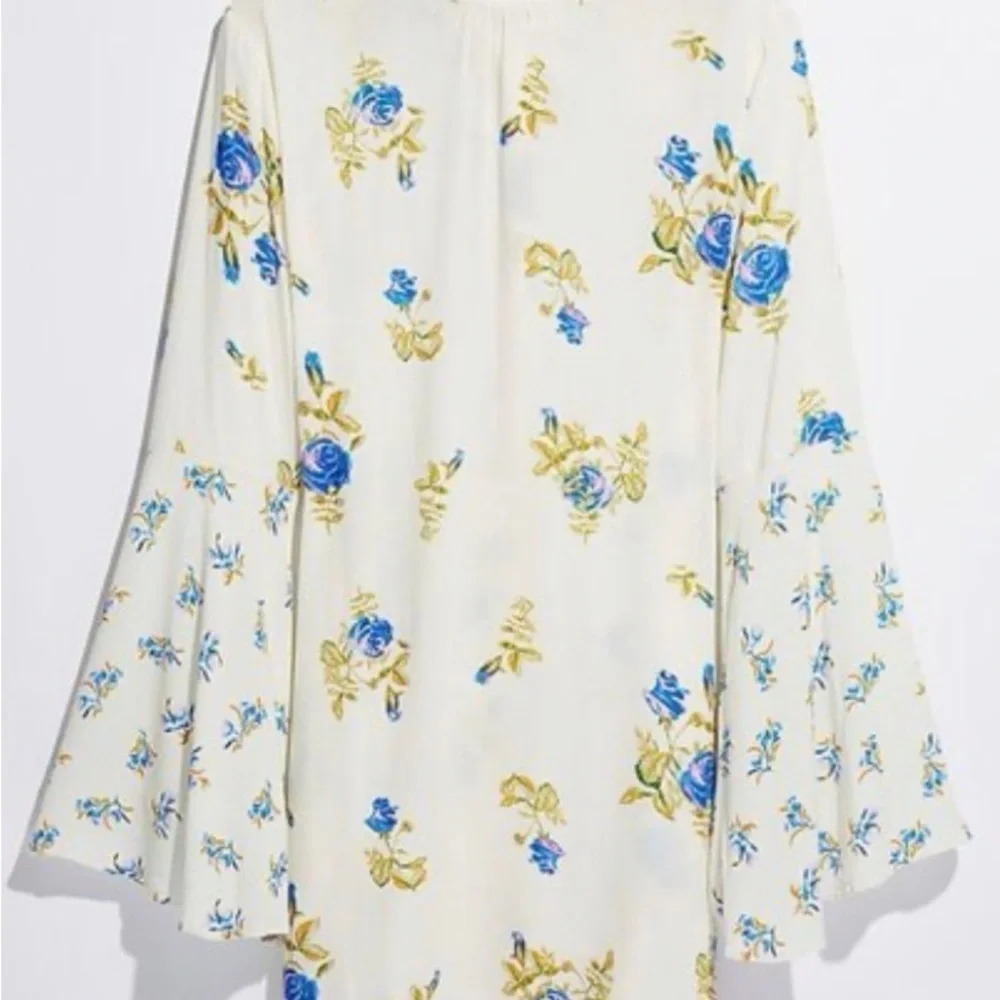 Free People Cream Tate Floral Backless Dress- NWT